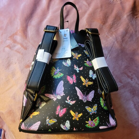 Loungefly Pokemon Winged Insect Bug Butterfly Faux Leather Mini Backpack NWT
